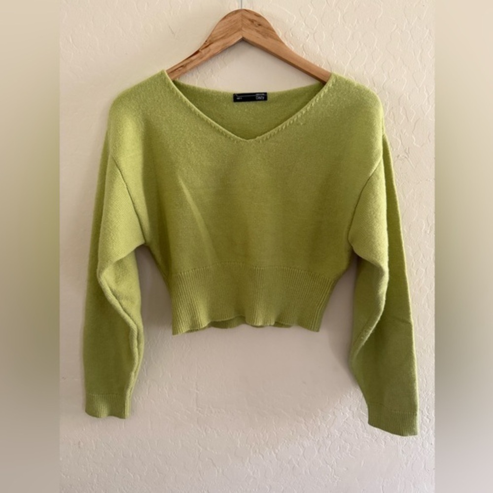 V-Neck Green Sweater